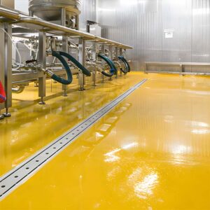 Waterborne polyurethane mortar floor coating